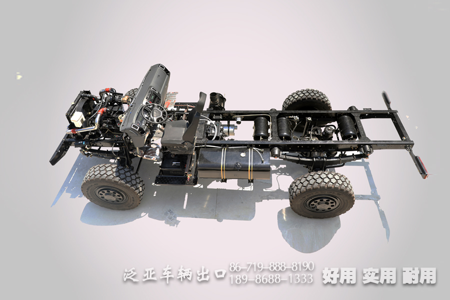 4*4尖头越野车三类底盘_四驱16吨定制化专用车底盘_专业设计汽车底盘工厂